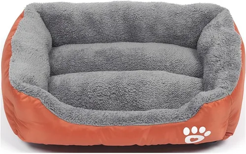 Vista 17 de Camas para perros pequeños, medianos y grandes, cama rectangular para mascotas, lavable, con estampado de leopardo, tamaño S
