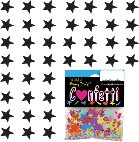 Vista 3 de Confetti Star 1/4" Negro - Paquete al por menor #8513 QS0