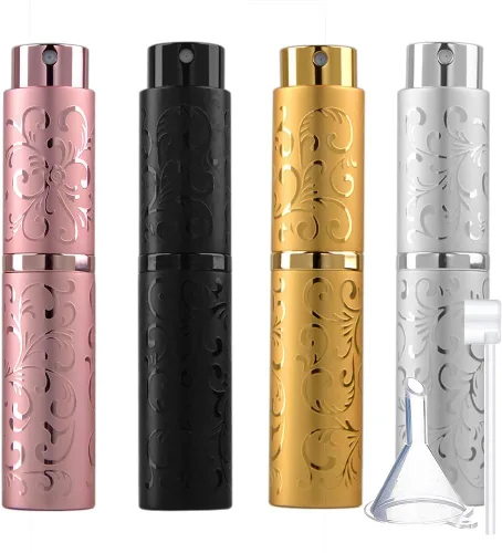 Vista 7 de Botella de perfume de viaje de 0.3 fl oz, atomizador de perfume recargable, botella de perfume recargable, miniperfume de viaje, recargable, 3 unids