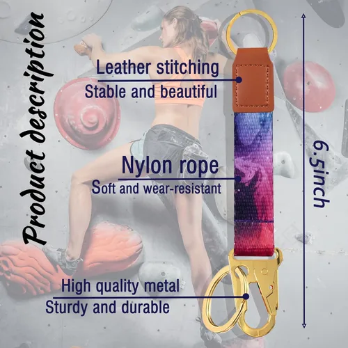 Vista 6 de Maicican Bonito llavero con clip para mujeres y hombres, mosquetón para llaves y cartera con anillos para llavero