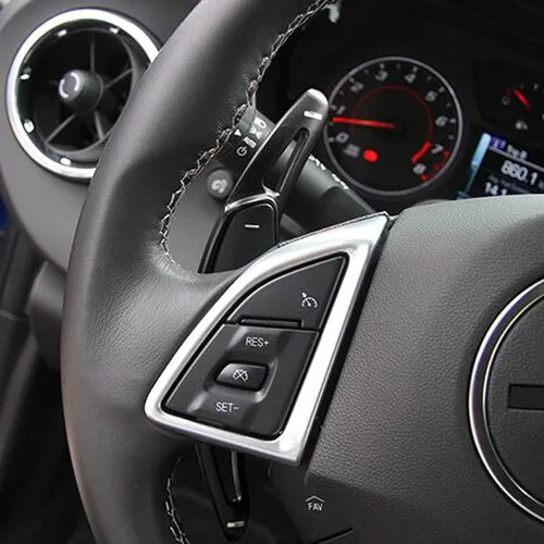 Vista 2 de Kadore Cubierta de extensión para Chevrolet Camaro 2016-2022, accesorios para volante, aleación de aluminio, 2 piezas
