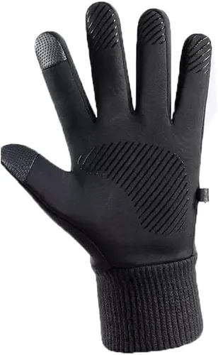 Vista 4 de Guantes de invierno para hombres y mujeres, guantes de pantalla táctil, guantes cálidos para clima frío, guantes de trabajo para el congelador