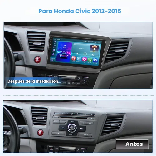 Vista 3 de [Roinvou] Radio de coche Android 15 de 9 pulgadas 2+64G para Honda Civic 2012-2015