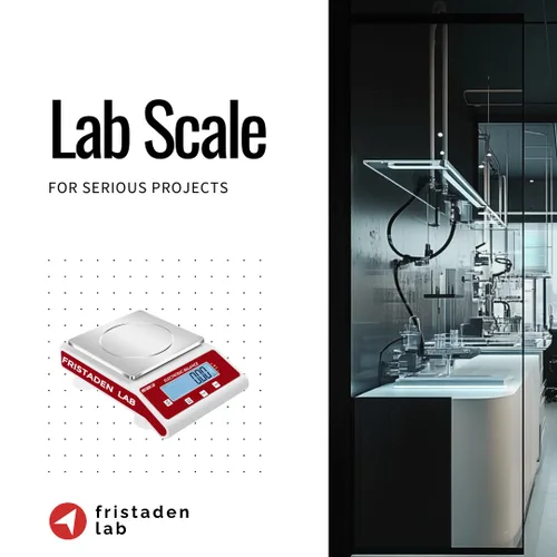 Vista 2 de Fristaden Lab Escala 70.55 oz x 0.00 oz Certificado de calibración USA Company - Balanza de laboratorio digital con célula de carga