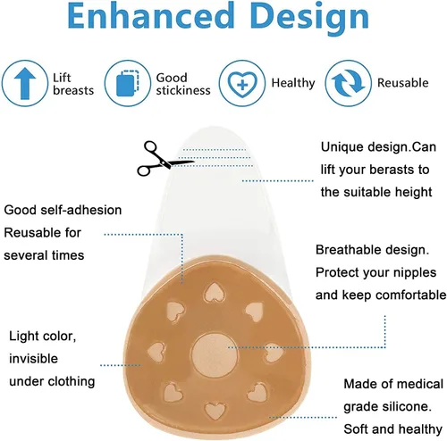 Vista 5 de MITALOO Adhesive Bra Invisible Strapless Bra Push Up Backless Sticky Bra for Women