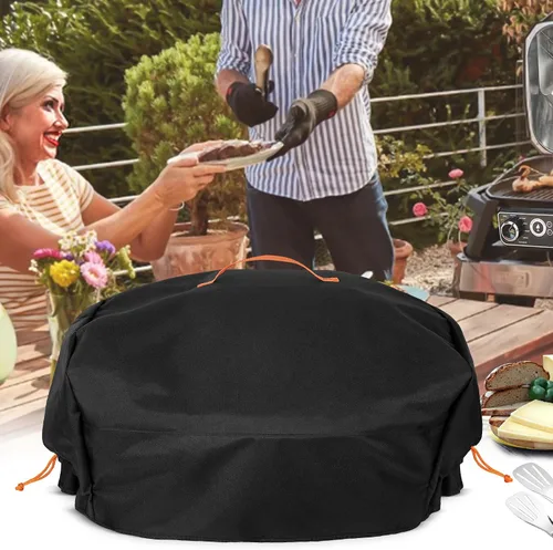 Vista 7 de HODRANT Funda para parrilla compatible con parrilla Ninja OG701 OG751 Woodfire, bolsa de accesorios para parrilla de barbacoa con asa y bolsillo
