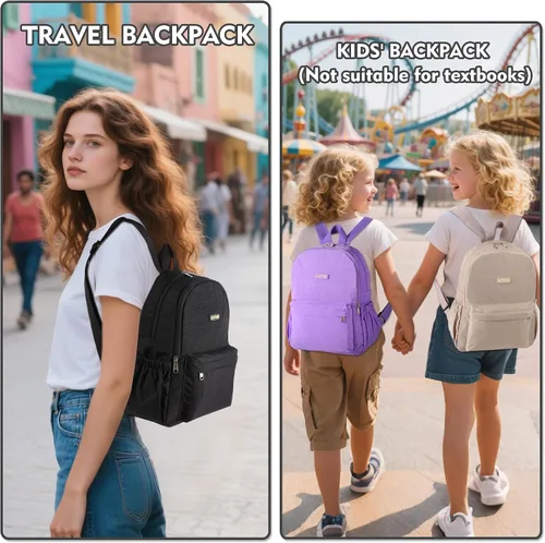 Vista 7 de AOTIAN - Mochila ligera y pequeña para senderismo para mujeres - Mochila de día resistente al agua y duradera para viajes, camping y aventuras al