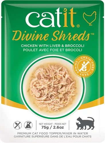Vista 7 de Catit Divine Shreds Premium - Decoración de comida para gatos, pollo, paquete de 12