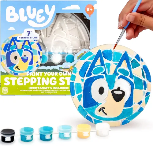 Vista 9 de Horizon Group USA Pinta tu propio kit de piedra de cerámica, artes y manualidades para niños, niños pequeños y adultos, Bluey