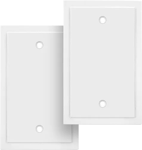 Vista 70 de Henne Bery Placa decorativa de pared con borde moderno, tapa de tomacorriente para cubrir enchufe, aleación de zinc maciza duradera