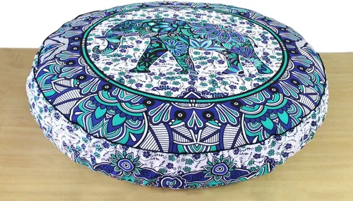 Vista 60 de ICC - Funda de cojín cuadrada grande de algodón con diseño de mandala, funda de almohada hippie, funda de almohada para el suelo con cremallera