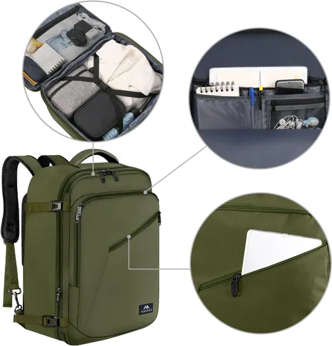 Vista 87 de MATEIN - Mochila de viaje extragrande de 10.56 galones, mochila de viaje ampliable apta para aerolíneas, para viajeros de fin de semana, hombres