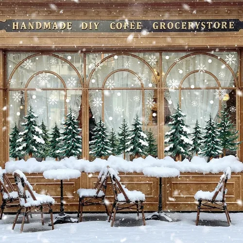 Vista 10 de Adhesivos navideños y calcomanías de Navidad para decoración de ventanas