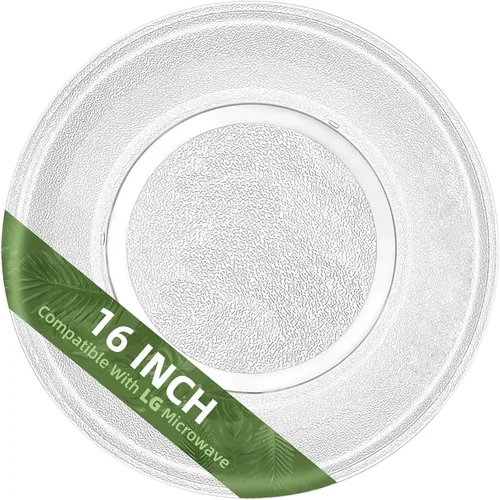 Vista 12 de Placa giratoria de microondas de 9.6 pulgadas con fondo plano para microondas LG compatible con parte # 3390W1A035A Placa de vidrio para microondas