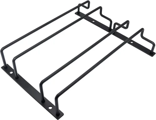 Vista 2 de Estante para copas de vino de 9.64 pulgadas para debajo del gabinete, soporte para copas de vino, soporte para almacenamiento de gafas, organizador