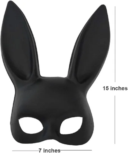 Vista 2 de Máscara de conejo para mujer máscara de conejo para Halloween fiesta de Pascua accesorio de disfraz