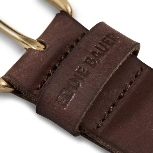 Vista 3 de Eddie Bauer Cinturones de cuero casuales para mujer con hebilla de metal duradera Cuero clásico - Marrón