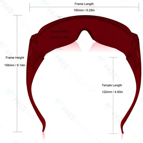 Vista 3 de FreeMascot OD 4+ 190nm-540nm Gafas de seguridad láser de longitud de onda para luz láser típica de 405nm, 450nm, 520nm, 532nm para protección ocular