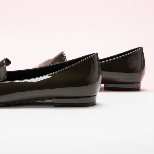 Vista 3 de C.Paravano Mocasines para mujer Mocasines de cuero Mocasines sin cordones Mocasines para mujer Mocasines planos con punta cuadrada Mocasines