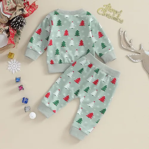 Vista 4 de Covvoliy Conjunto de sudadera de calabaza para bebé y niño pequeño, sudadera con pantalones y pantalones para recién nacidos, ropa de otoño