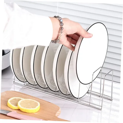 Vista 3 de Cabilock Bandeja de drenaje de 2 piezas de acero inoxidable Metal Dry Bowl Rack