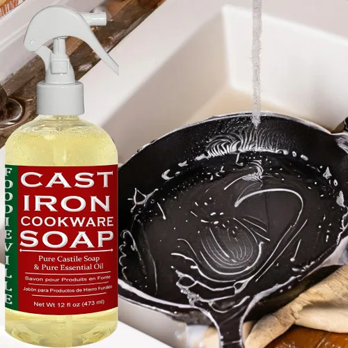 Vista 8 de Creation Farm - Acondicionador antiadherente de aceite de hierro fundido para condimentos, planchas, parrillas de barbacoa, parrillas planas, hornos