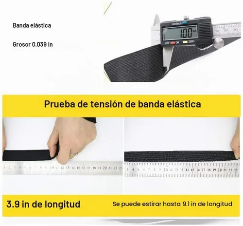 Vista 4 de Bandas elásticas para coser, banda elástica de tela elástica de 1 pulgada de ancho, carrete elástico para tejer, carrete elástico de 10 yardas