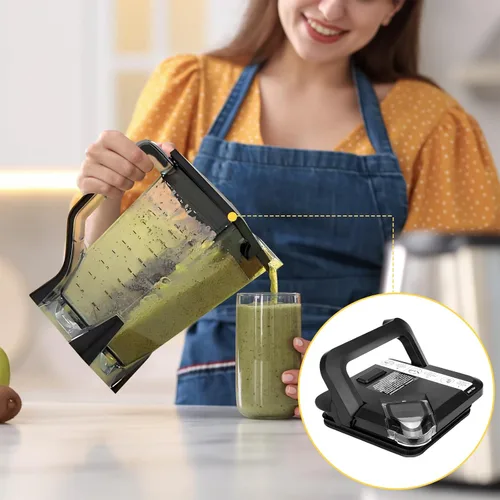 Vista 5 de Tapa de repuesto compatible con Ninja Blender de 72 onzas XL (solo para nuevos modelos con extensión de llanta), compatible con Ninja BL660 BL770