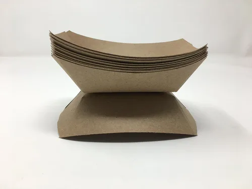 Vista 9 de Botes de comida de papel mediano, bandejas de papel kraft marrón para alimentos. Mediano (1 libra). Paquete de 250, botes desechables y reciclables.