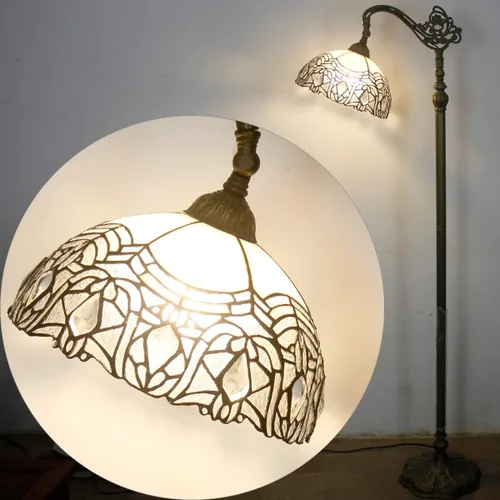 Vista 5 de WERFACTORY Tiffany Lamp Series SAStained Glass Style Pantalla Decorativa Sala de estar Dormitorio
