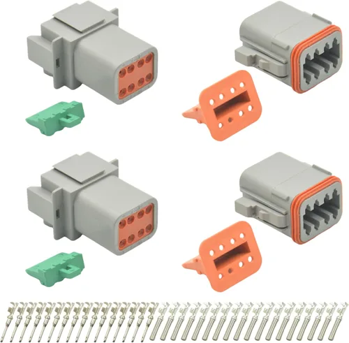 Vista 8 de Kit de conectores Deutsch de 116 piezas, DT 2, 3, 4, 6, 8, 12 pines, conectores eléctricos impermeables IP67 con enchufe con 40 pares, tamaño 16