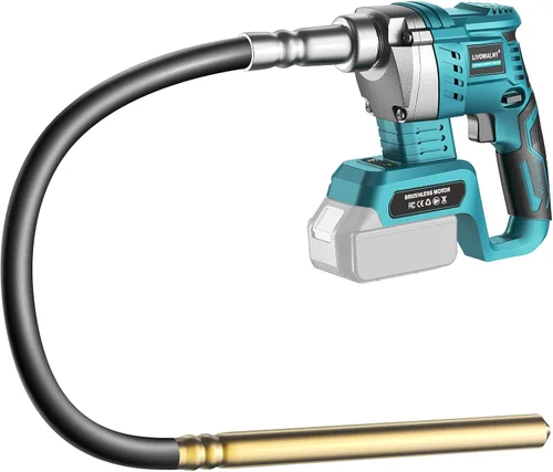 Vista 9 de LIVOWALNY Herramienta vibradora de hormigón de mano compatible con batería Milwaukee de 18 V (sin batería), vibrador eléctrico inalámbrico