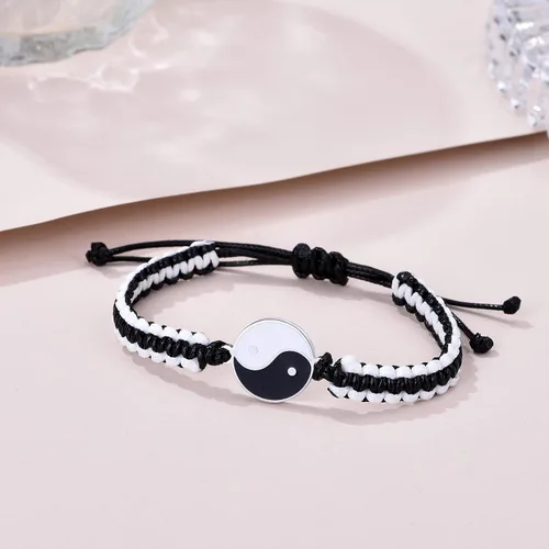 Vista 4 de vicima Yin Yang - Pulseras para hombres y mujeres con cordón ajustable