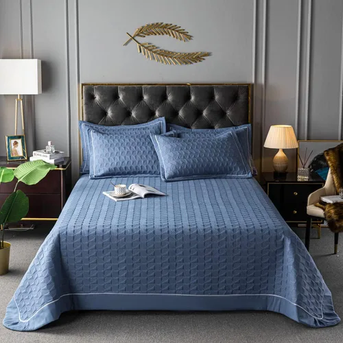 Vista 5 de Juego de edredón de 3 piezas tamaño Queen / Matrimonial, juego de ropa de cama reversible de 100% algodón de lujo para todas las estaciones, colcha