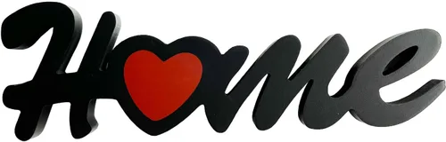 Vista 13 de Letrero de madera con letras para mostrador de gabinete, decoración de corazón, letrero de pared con palabras recortadas para colocar de pie