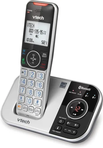 Vista 12 de VTech VS112 Teléfono Inalámbrico para el Hogar con Contestador, Bloqueo de Llamadas, Identificador de Llamadas, Intercomunicador y Conectar a