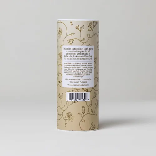 Vista 5 de Polvo corporal natural de Ora's Amazing Herbal, polvo de limpieza, sin talco, maíz, cereales ni gluten, esencia Sweet Love