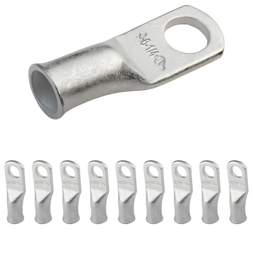 Vista 209 de SELTERM 5 piezas terminales de cable de cobre estañado 1/0 AWG perno de 1/2", extremos de cable de batería, terminales de anillo, conectores