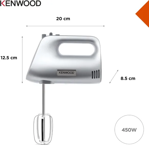 Vista 4 de Kenwood HMP30.A0SI QuickMix - Batidora de mano, 450 W, color plateado