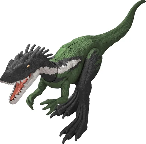Vista 6 de Mattel Jurassic World Strike Attack Guaibasaurus - Juguete de dinosaurio con acción de golpe único, articulaciones móviles, figura de acción