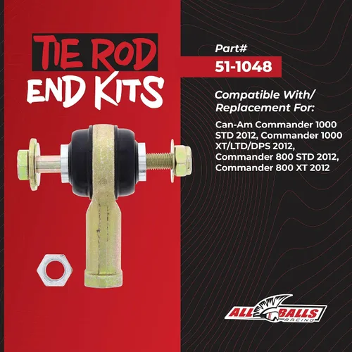 Vista 5 de All Balls Racing - Kit de extremo de barra de acoplamiento 51-1048 compatible con/repuesto para Can-Am Commander 1000 XT/LTD/DPS 12
