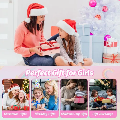 Vista 3 de Miratino Joyero musical de regalo para niñas, joyeros y organizadores de madera con bailarina giratoria, almacenamiento de joyas musicales, regalo