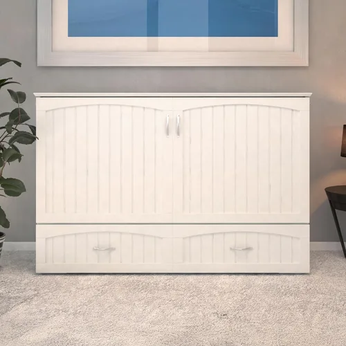Vista 6 de AFI, Southampton Murphy - Baúl de cama Queen con colchón y cajón de 6 pulgadas, color blanco