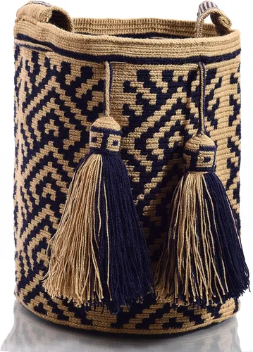 Vista 2 de WYOU Designer Collection, Handwoven Hobo Bucket Bag in Wayuu Crochet