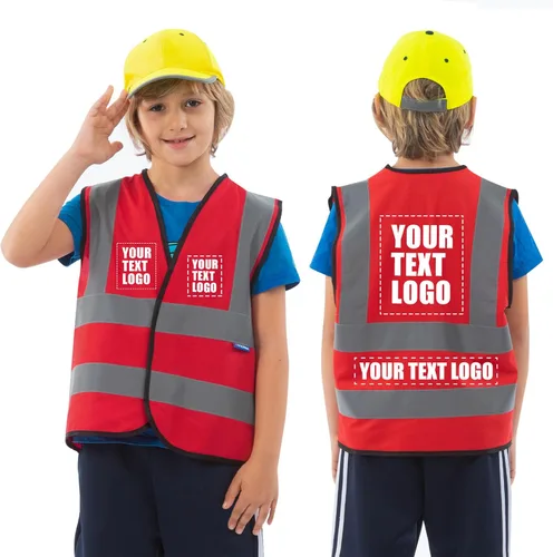 Vista 22 de AYKRM Chaleco de alta visibilidad para niños chaleco de seguridad reflectante de alta visibilidad