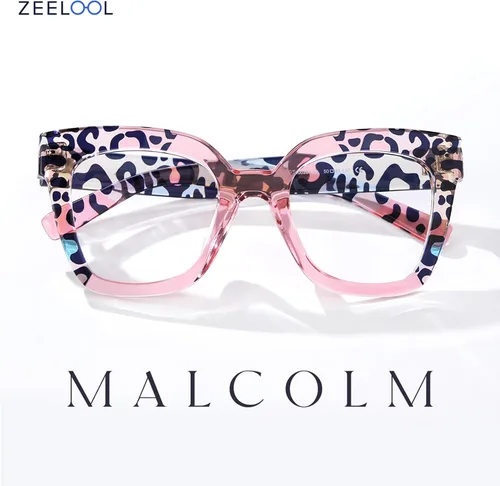 Vista 66 de Zeelool Gafas de luz azul para mujer de moda de tira cuadrada de moda gafas de computadora gafas antifatiga ocular Malcolm JGA000269-22B