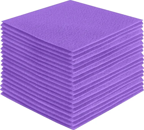 Vista 132 de FabricLA Hojas de fieltro acrílico para manualidades, cuadrados de fieltro precortados suaves de 4 x 4 pulgadas (3.9 in x 3.9 in), utiliza hojas
