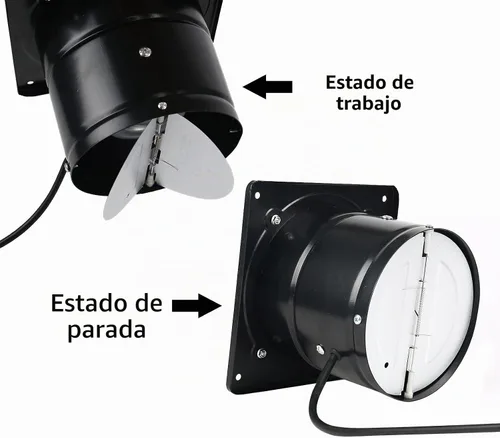 Vista 2 de Extractor de escape de 8 pulgadas con enchufe, 735CFM a través de la pared