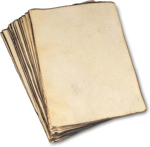 Vista 10 de Wanderings Tarjetas antiguas hechas a mano en blanco con borde de papel ligeramente quemado, paquete de 50 tarjetas multimedia mixtas para anuncios