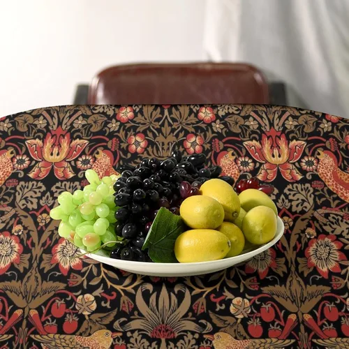 Vista 103 de Mantel Floral Retro de Pájaros, Diseño Original Bohemio William Morris Estampado Cubierta de Mesa para Hogar Picnic Fiesta Comedor Cocina William
